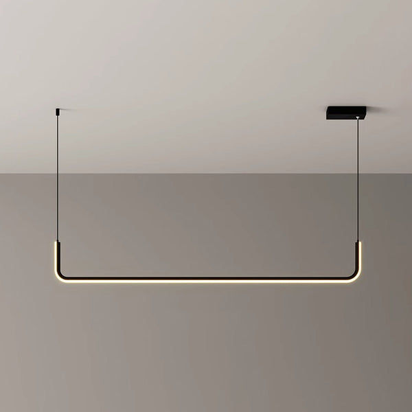 Suspension de salle à manger moderne à LED géométrique à longue bande