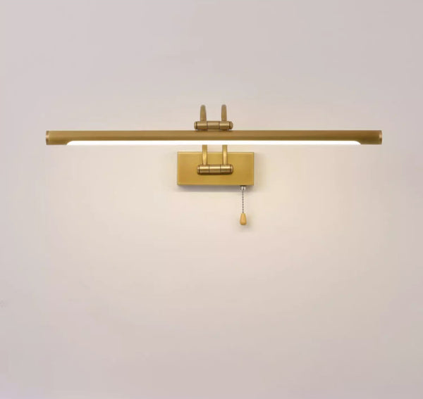 All-copper foldable LED mirror wall lamp