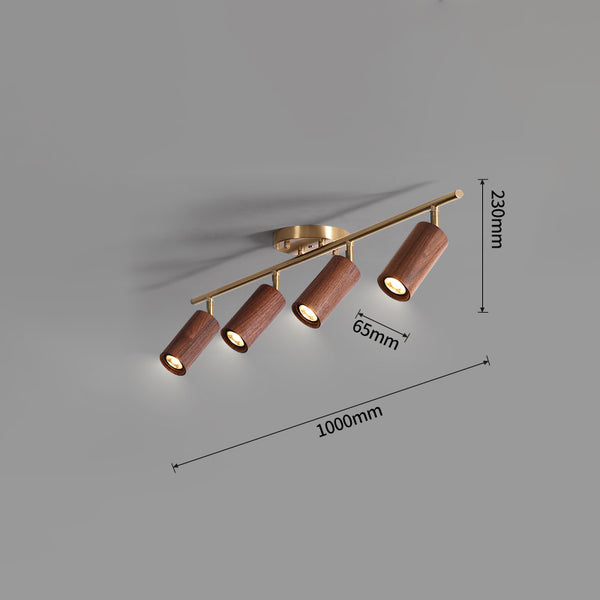 Solid wood LED corridor ceiling light