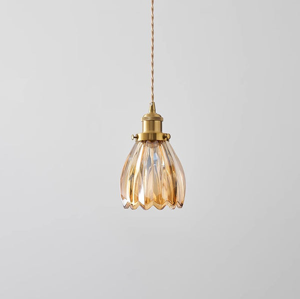 Medieval style bedroom bedside glass flower small chandelier