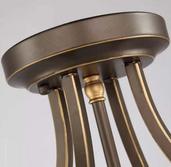 Simple retro American style iron bedroom ceiling lamp