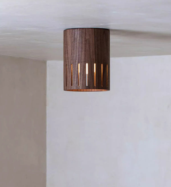 Plafonnier de couloir en noyer de style chinois