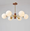 Medieval style full copper walnut living room chandelier