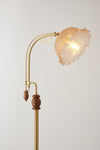 French vintage walnut floor lamp