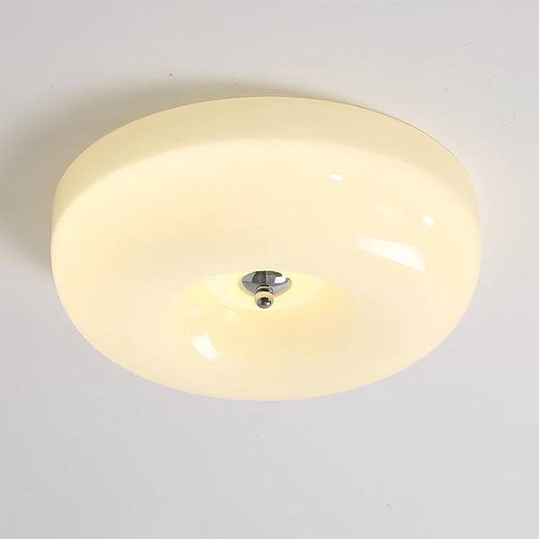 French style cream wind glass ceiling light