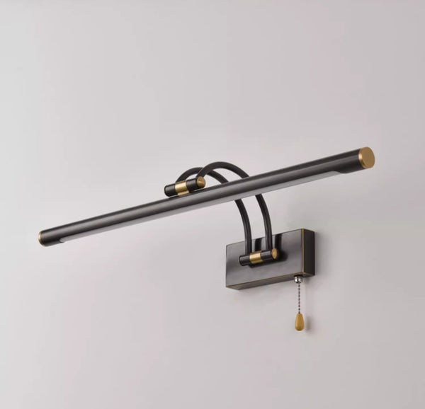 All-copper foldable LED mirror wall lamp