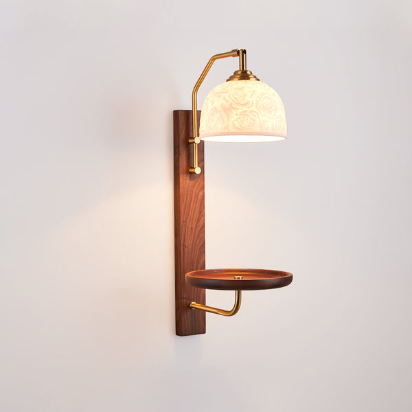 Vintage wabi-sabi cream style bedroom living room storage atmosphere wall lamp