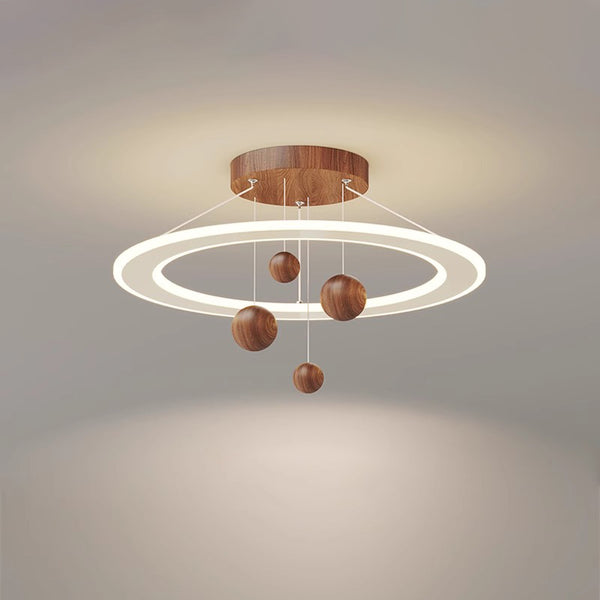 Walnut Grain Bedroom Chandelier