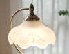 French retro glass bedside table lamp
