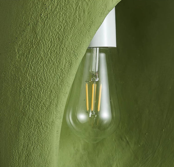 Wabi-sabi style green bedside small chandelier