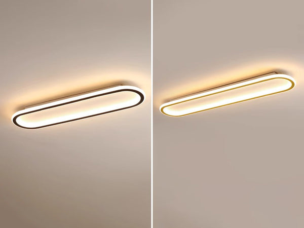 Elliptical strip LED corridor ceiling light
