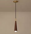 Lustre de chevet de chambre en bois massif tout en cuivre