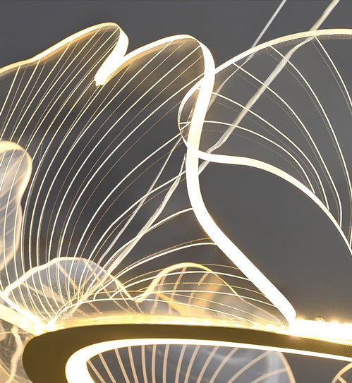 Creative Ginkgo Leaf Restaurant LED Chandelier