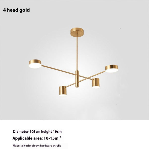 Creative Shape Chandelier, 2 Colour, 4/6/8 Heads
