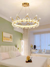 Creative Crown Crystal Bedroom Chandelier