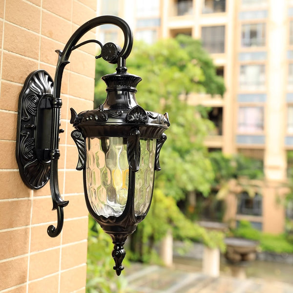 Retro outdoor waterproof villa door balcony corridor wall lamp