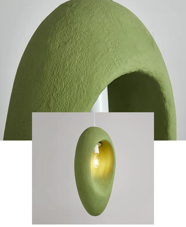 Wabi-sabi style green bedside small chandelier