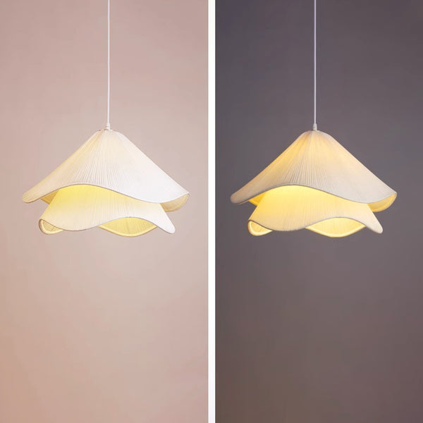 French cream style fabric restaurant chandelier