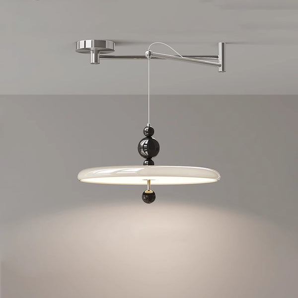 Cream style walnut grain dining room pendant light