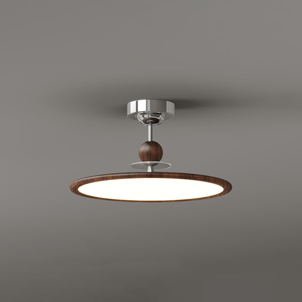 Plafonnier de style médiéval couleur noyer