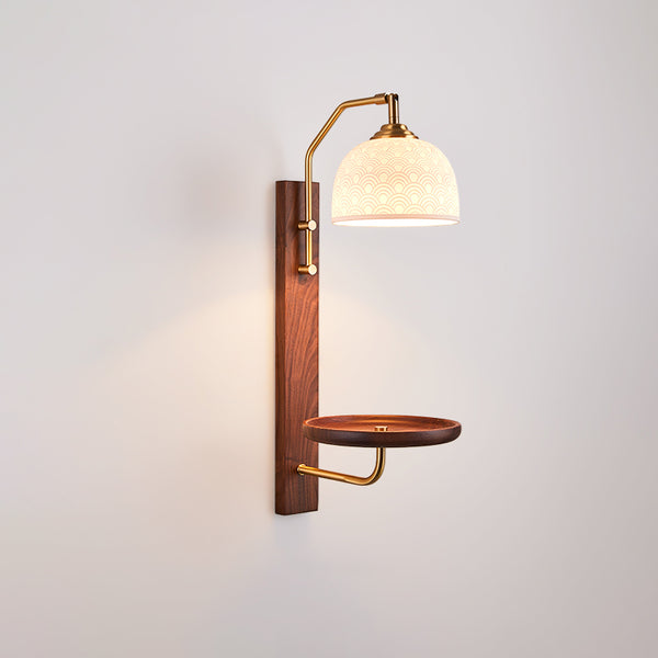 Vintage wabi-sabi cream style bedroom living room storage atmosphere wall lamp