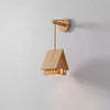Nordic Japanese style solid wood bedroom bedside cabin wall lamp