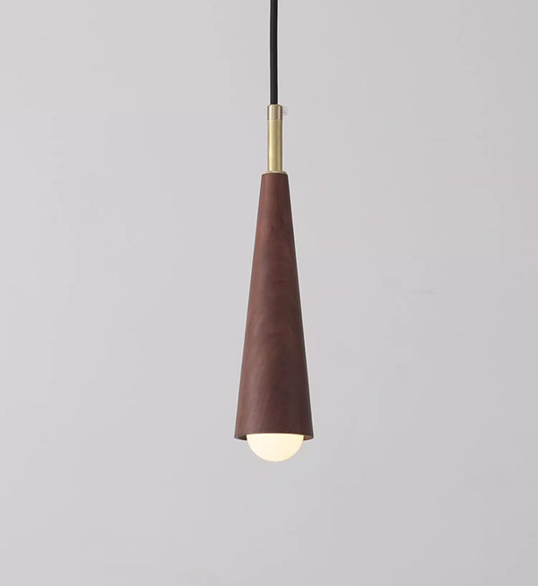 Lustre de chevet de chambre en bois massif tout en cuivre