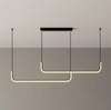 Suspension de salle à manger moderne à LED géométrique à longue bande