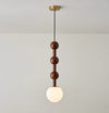 Medieval style solid wood bedside small chandelier