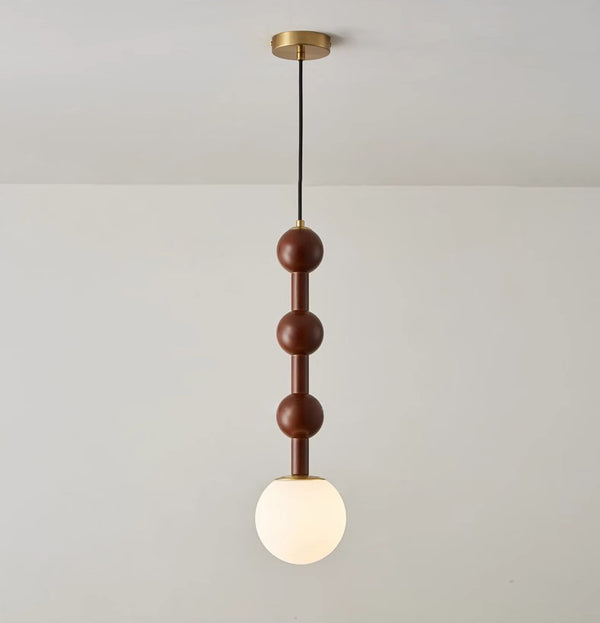 Medieval style solid wood bedside small chandelier