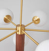 Medieval style full copper walnut living room chandelier