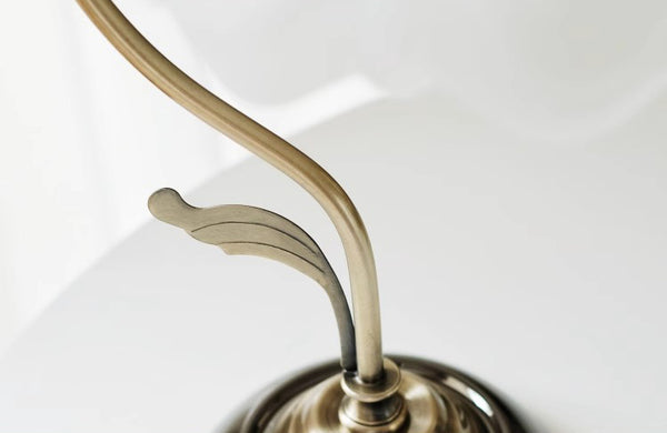 French retro glass bedside table lamp