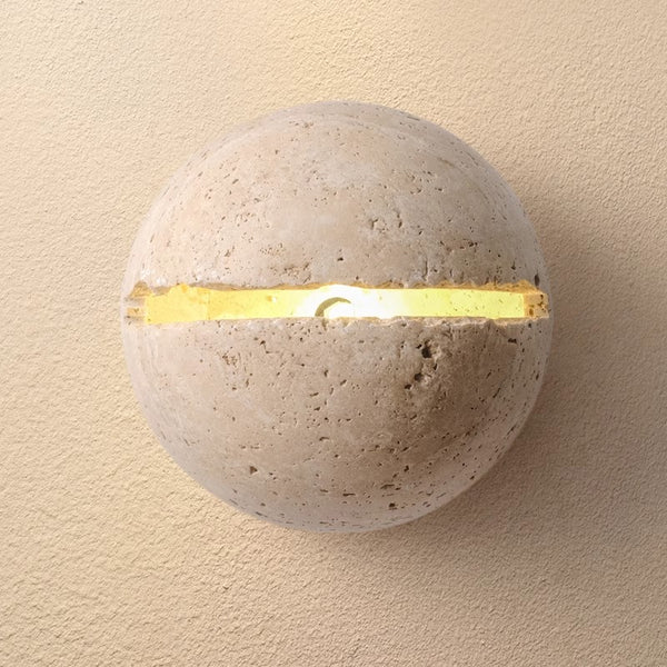 Vintage Yellow Travertine Aisle Wall Lamp