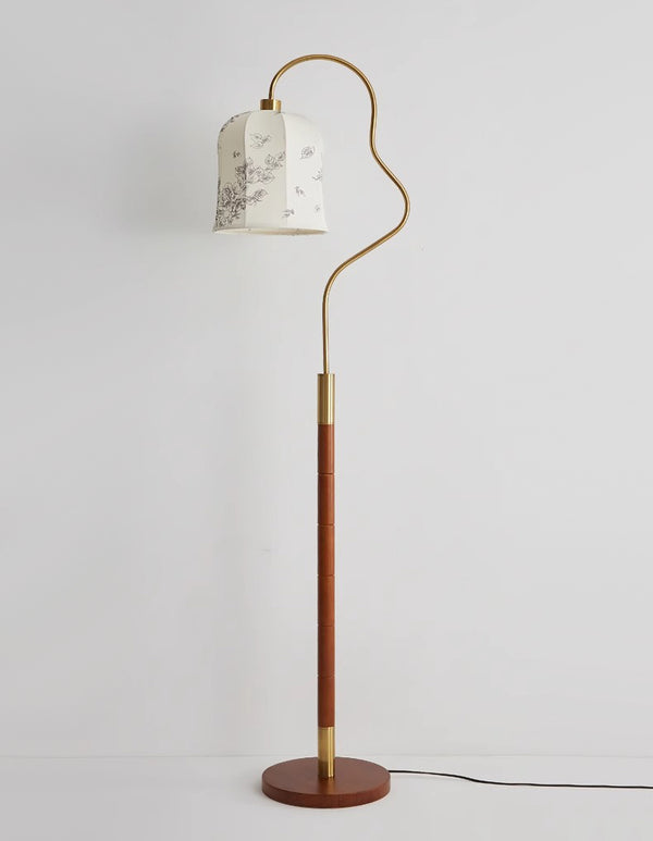 Lampadaire de chambre en bois massif de style médiéval