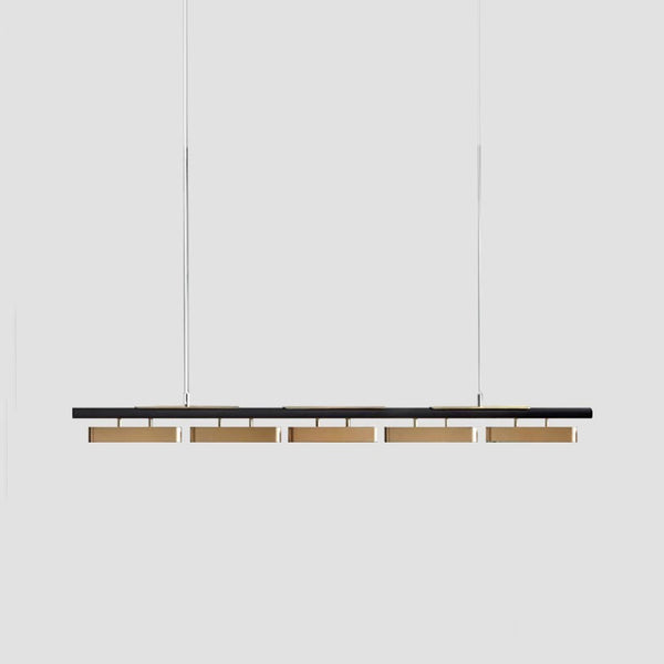 Minimalist long strip chandelier