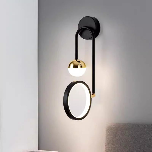 Applique murale LED minimaliste à double tête pour chambre à coucher