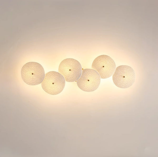 Creative ceramic lotus leaf wall lamp