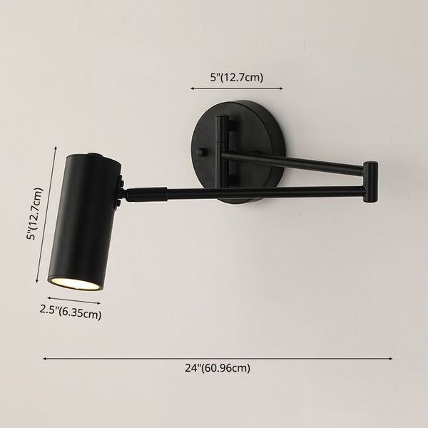 Lampe murale rotative pliable à long mât nordique