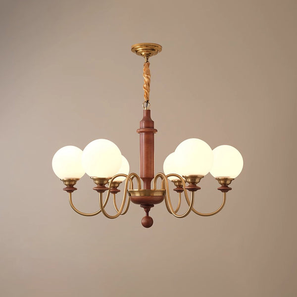 Vintage solid wood magic beans chandelier