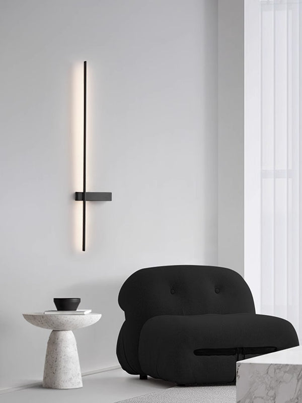 Minimalist all-copper long strip wall lamp