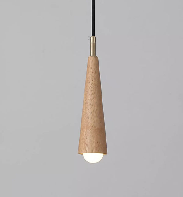 Lustre de chevet de chambre en bois massif tout en cuivre