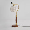 Lampe de table d'étude de chambre à coucher en tissu rétro français