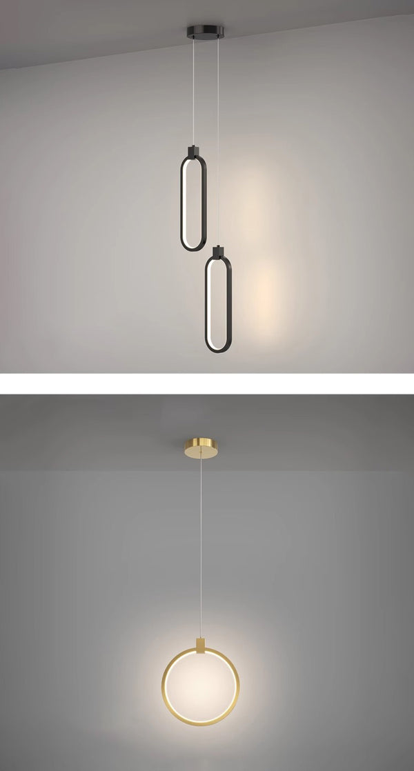All copper bedroom bedside chandelie