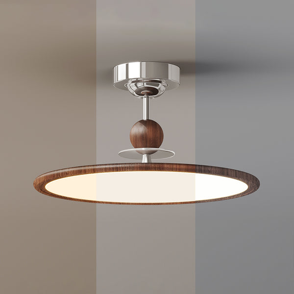 Plafonnier de style médiéval couleur noyer