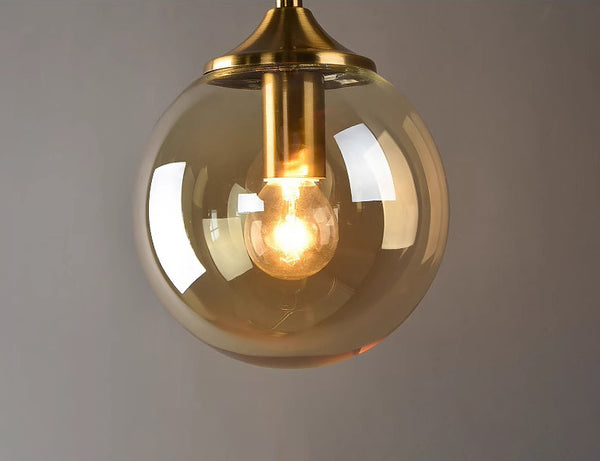 Nordic glass ball bedside corridor wall lamp