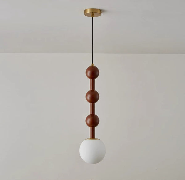 Medieval style solid wood bedside small chandelier