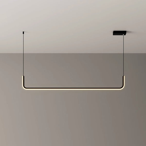 Suspension de salle à manger moderne à LED géométrique à longue bande