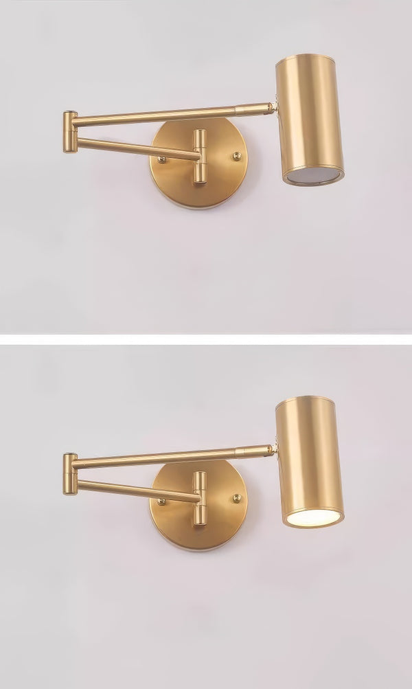 Lampe murale rotative pliable à long mât nordique
