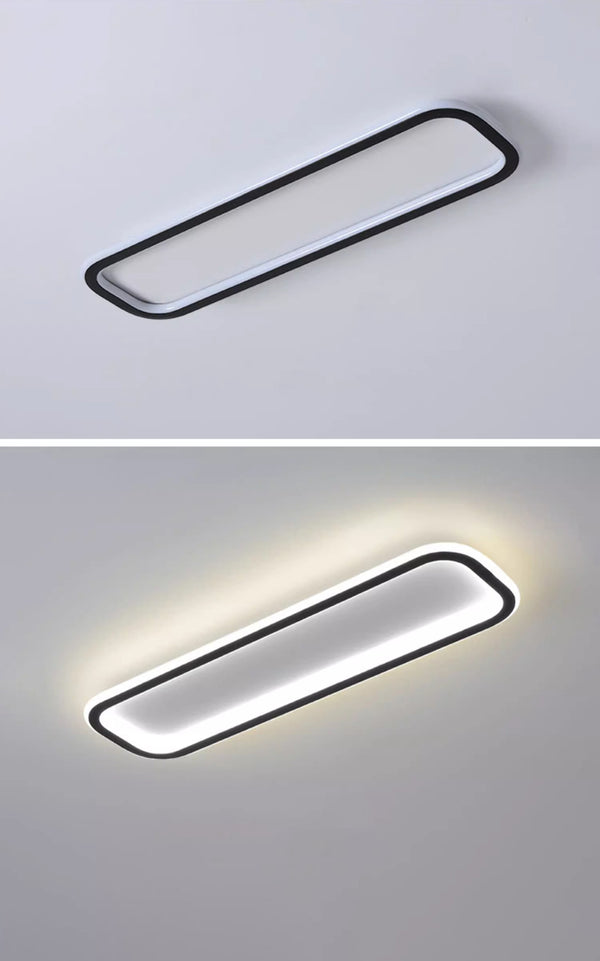 Elliptical strip LED corridor ceiling light