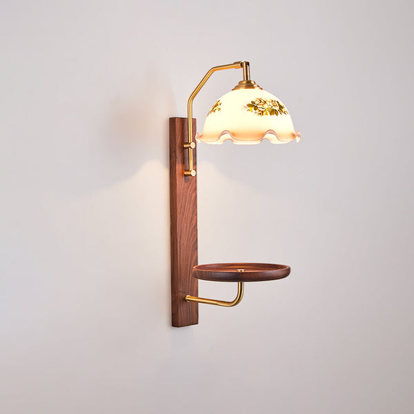 Vintage wabi-sabi cream style bedroom living room storage atmosphere wall lamp